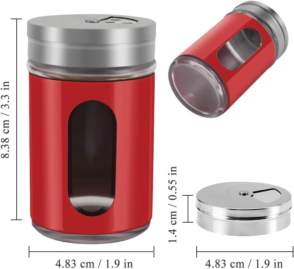 Accmor 2pcs Salt and Pepper Shakers in Red