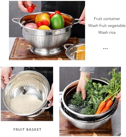 Fockety 28cm Stainless Steel Colander with Handle 1