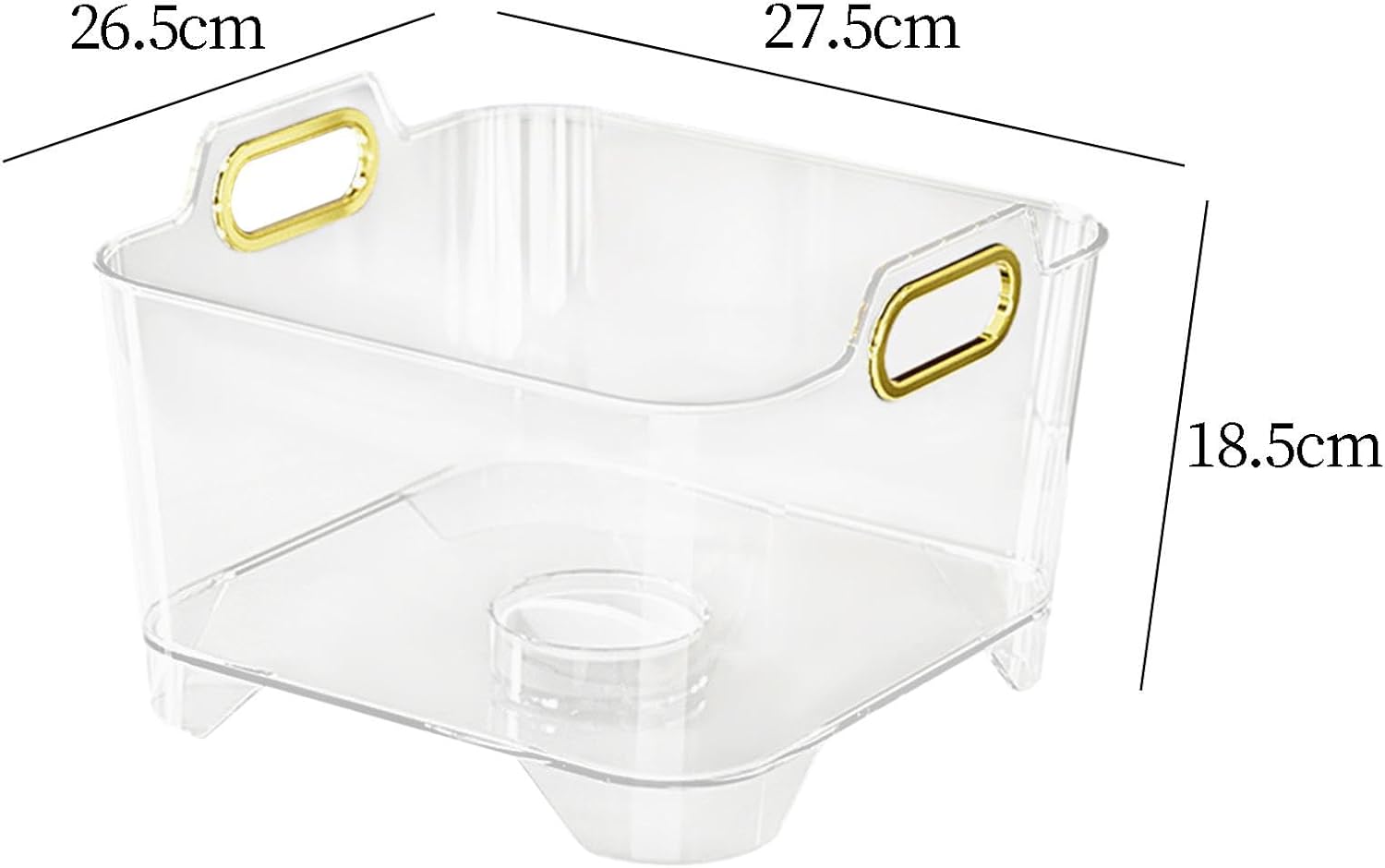 Clear Fruit Vegetable Washing Basket with Handle and Drainage