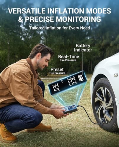 AVAPOW Tire Inflator with 150 PSI and LCD Screen
