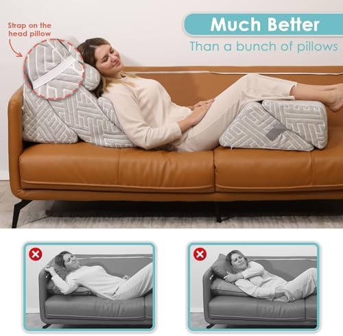 TOLEAD 6pcs Orthopedic Bed Wedge Pillow Set