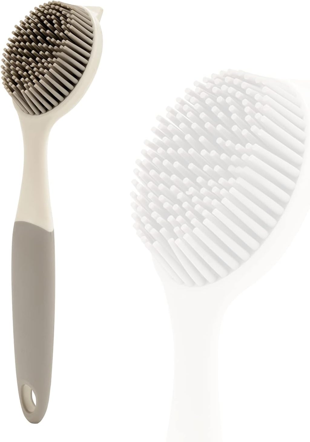 AMORBASE Dish Scrubber with Scraper Tip and Soft Bristles 1