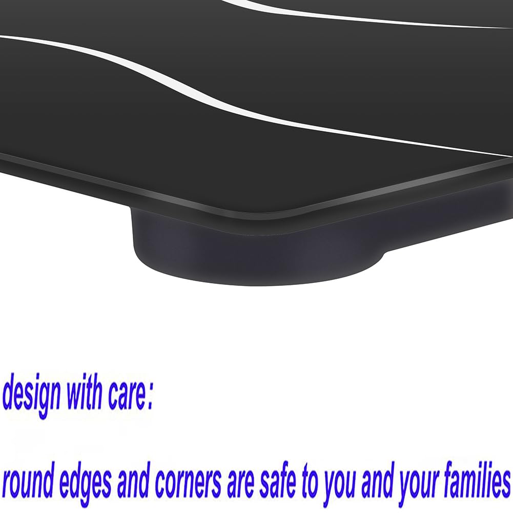 Realremhai Digital Body Weight Scale - Accurate Sleek Black Durable