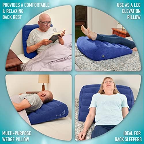 Circa Air Inflatable Triangle Pillow - 27 Extra Wide Travel Wedge