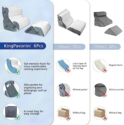 KingPavonini 6PCS Orthopedic Bed Wedge Pillow Set 1