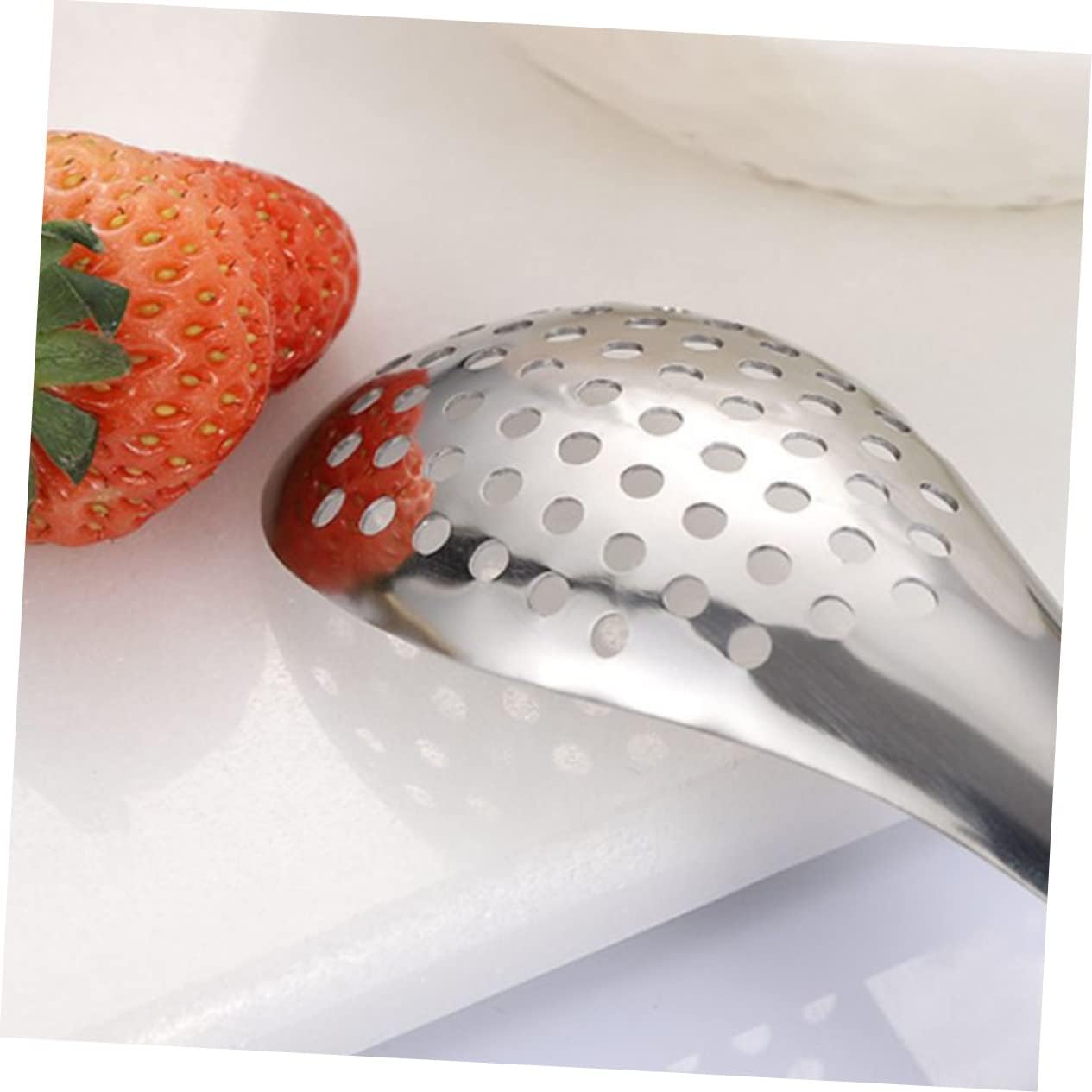2Pcs Stainless Steel Colander Spoons for Caviar Hot Pot and Frying