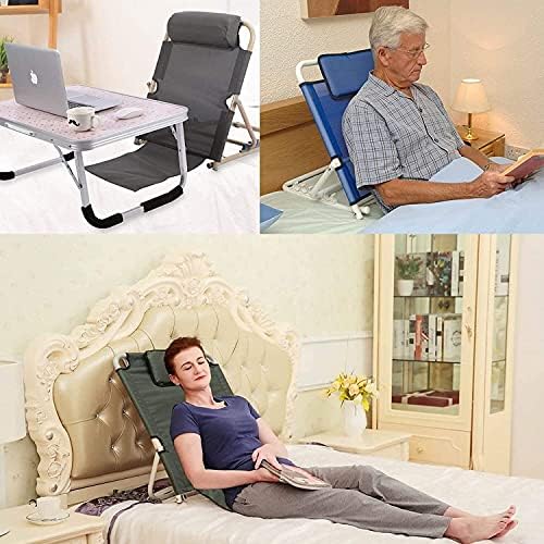 SXKULL Bed Backrest Support with Head Pillow and Lumbar Cushion Blue