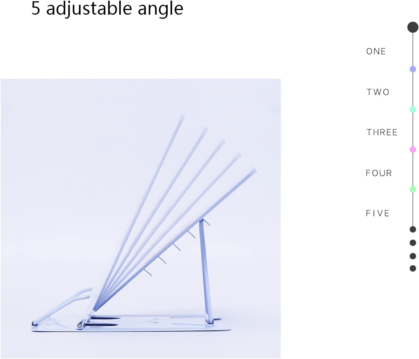 Adjustable Metal Book Stand for Kitchen and Office Reading