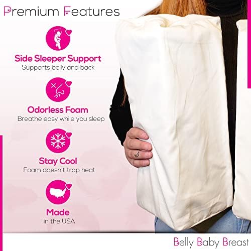 Belly Baby Breast Pillow Set of 2 for Pregnancy and Side Sleep
