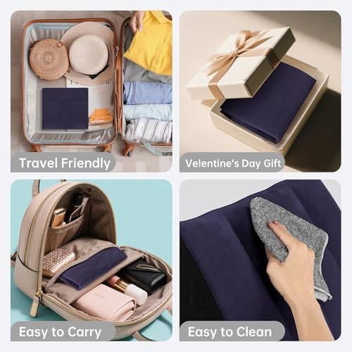JCDOBEST Portable Inflatable Wedge Pillow 2 Pack - Grey Blue