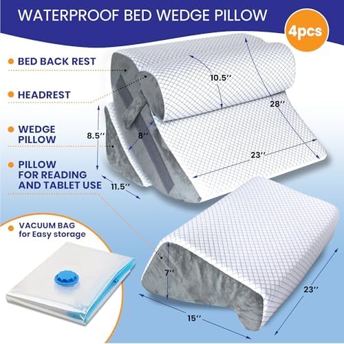 4PCS Orthopedic Wedge Pillow Set for Post Surgery Support