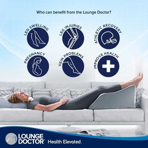 Lounge Doctor Elevating Leg Wedge Pillow - Heather Grey