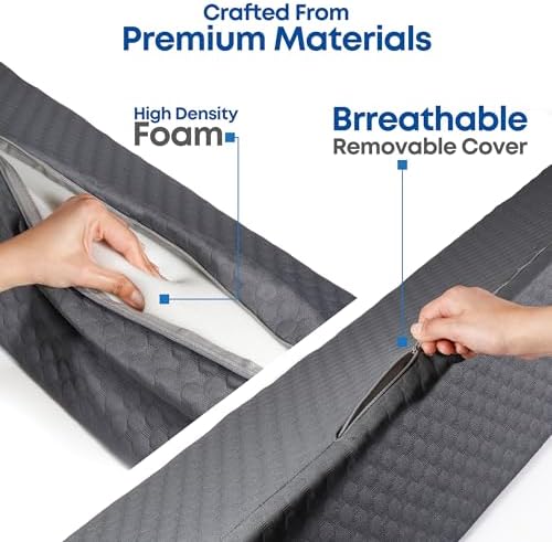 King Bed Wedge Pillow with Side Pocket - Triangle Gap Filler