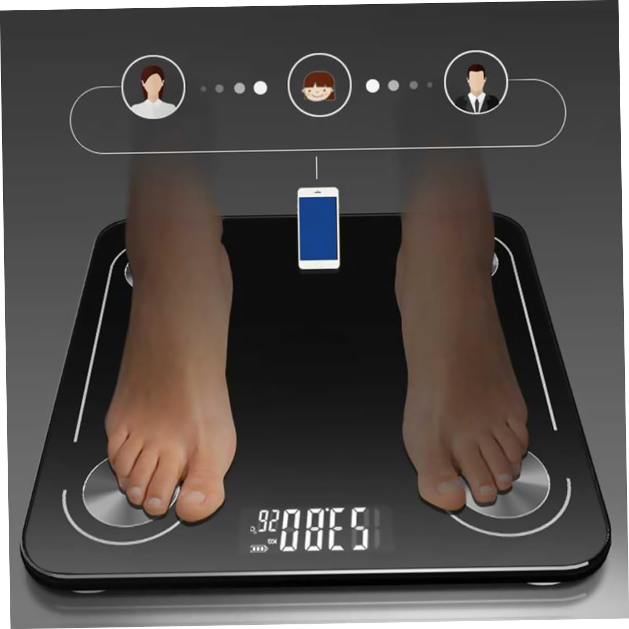 KOMBIUDA Intelligent Digital Weight Scale with LED Display