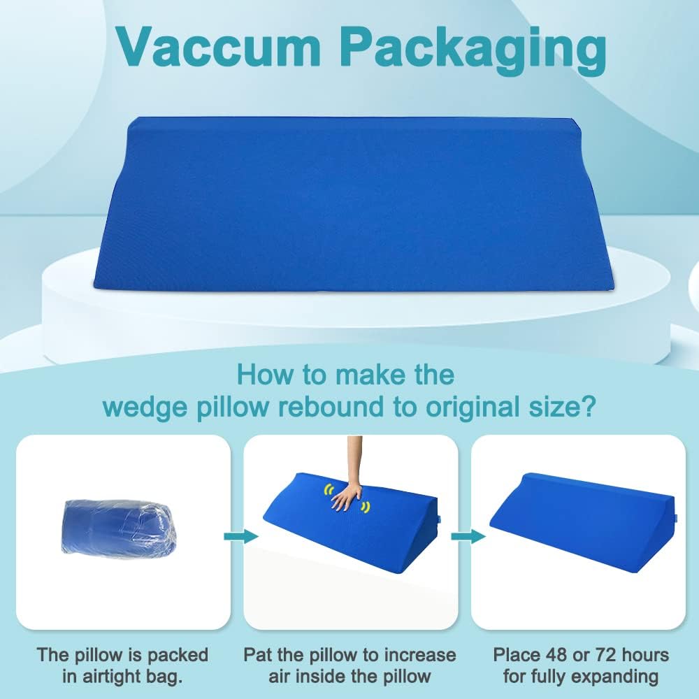 AOSSA 34 Wedge Pillow for Sleeping and Pressure Ulcer Prevention