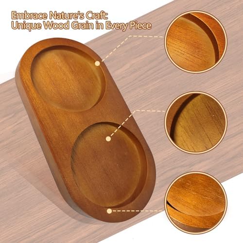Hion Salt and Pepper Mill Tray - Rubberwood Elegant and Durable