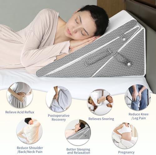 KingPavonini Memory Foam Wedge Pillow - 75 9 11 12 Inch Adjustable