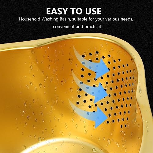 Kichvoe Multifunctional Stainless Steel Colander Bowl
