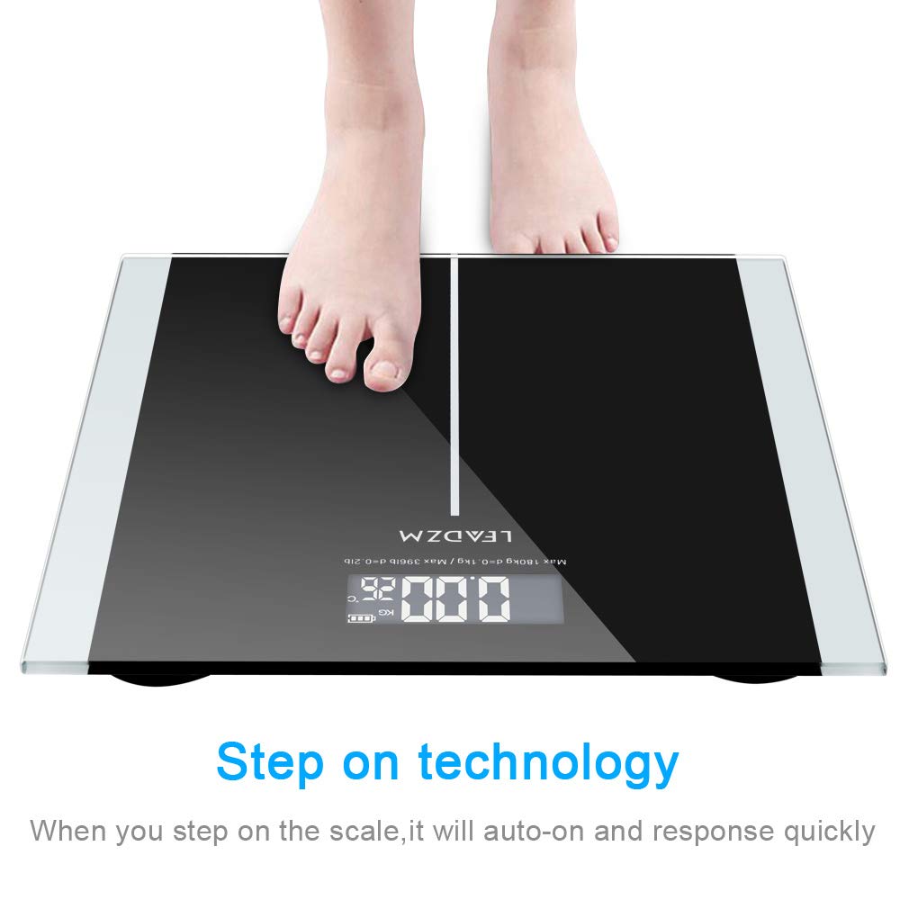 400lb Smart Body Scale with Fat Tracking and Backlit LCD Display 1