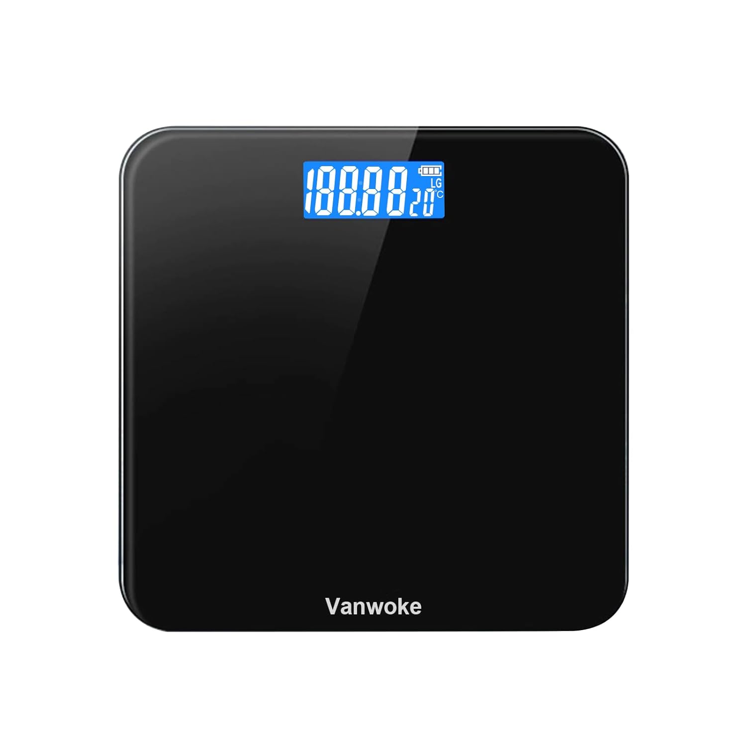 Vanwoke Smart Scale with Blue LCD Backlight and Body Fat Measurement 1