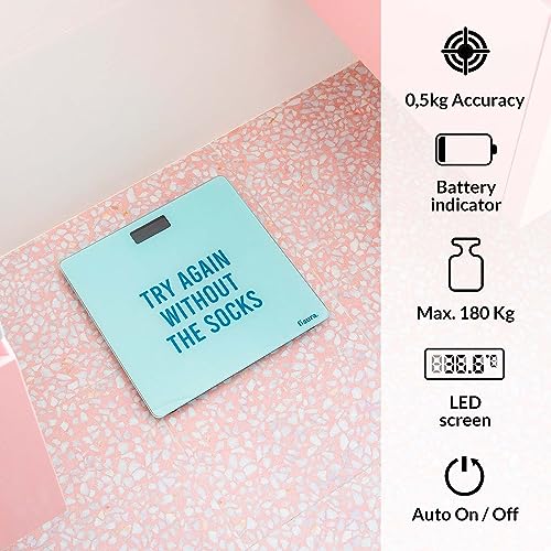 Fisura Digital Bathroom Scale with Try Again Socks Challenge