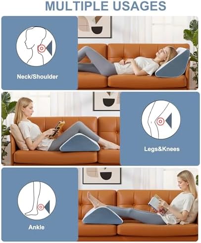 Knee Wedge Pillow for Back Support and Leg Elevation