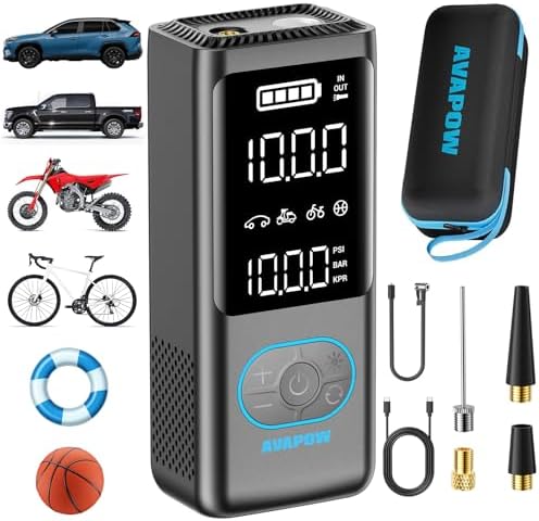 AVAPOW Tire Inflator with 150 PSI and LCD Screen