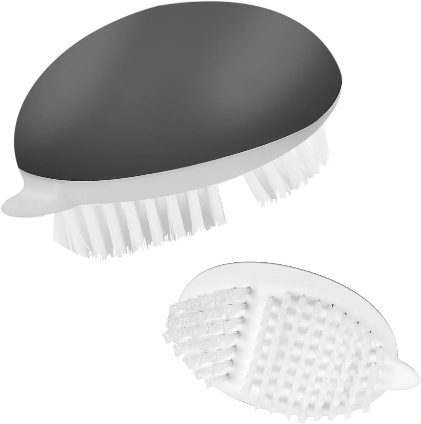2 Pack Vegetable Brush with No-Slip Handle and Dot Remover 1