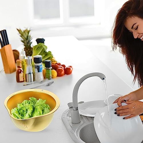 Kichvoe Multifunctional Stainless Steel Colander Bowl