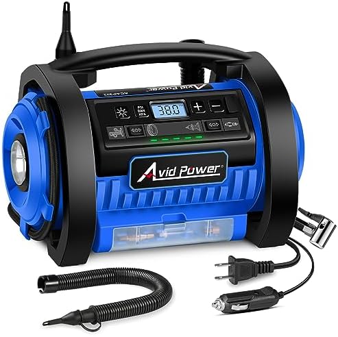 Avid Power Tire Inflator ACDC Portable Air Compressor