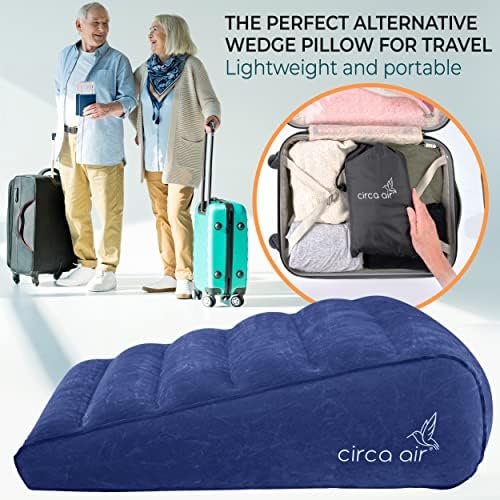 Circa Air Inflatable Triangle Pillow - 27 Extra Wide Travel Wedge