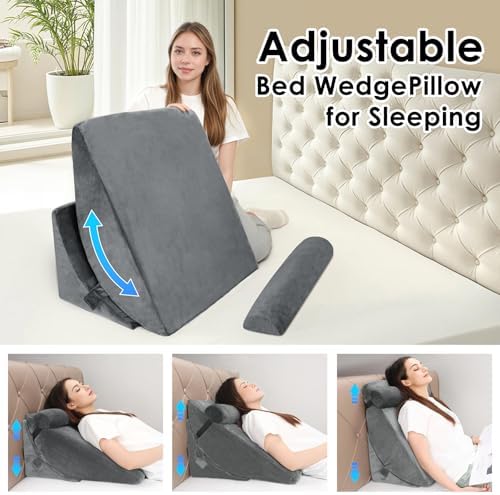 WENRENER 3pcs Adjustable Bed Wedge Pillow Set