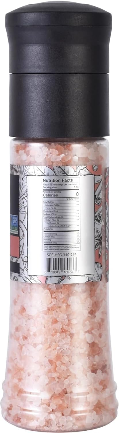 Soeos Himalayan Pink Salt Coarse Grinder Set