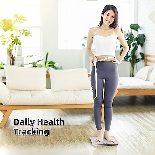 MPBEKING Digital Weight Scale with Tempered Glass and Tape Measure