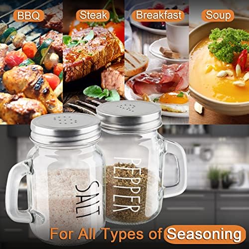 ZOSUJO 4 oz Clear Salt Pepper Shaker Set