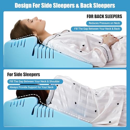 HOMBYS Memory Foam Wedge Pillow for Back and Side Sleepers 1