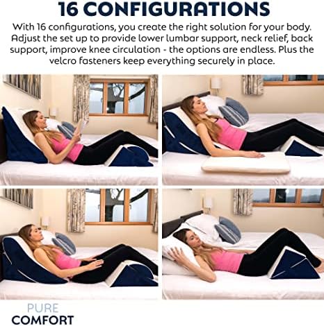 6 Piece Bed Wedge Pillow Set for Post Surgery Support