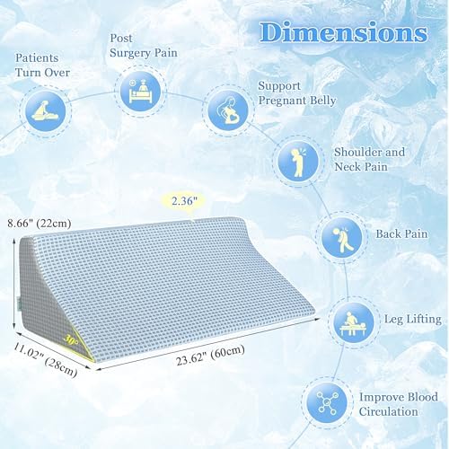 Cooling Bed Wedge Pillow for Side Sleepers and Elderly
