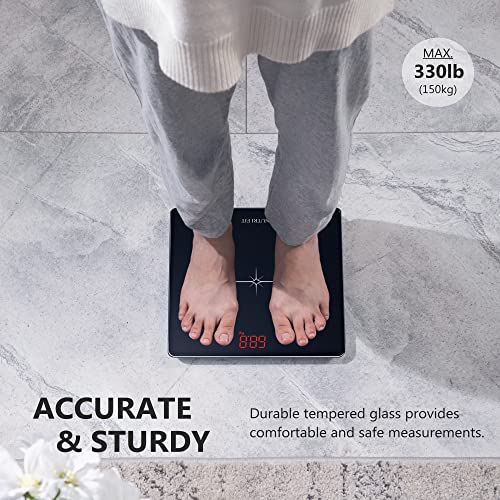 NUTRI FIT Digital Body Scale - 330 lb High Precision Black