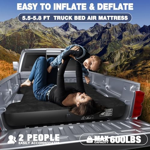 Uncle Elk Truck Bed Air Mattress with Pump and 2 Pillows 1