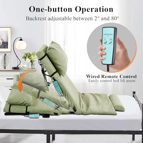 Electric Lifting Bed Backrest with Armrest and Remote Control 1
