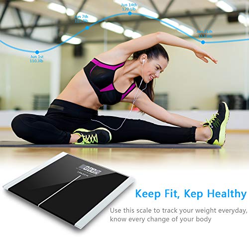 400lb Smart Body Scale with Fat Tracking and Backlit LCD Display 1