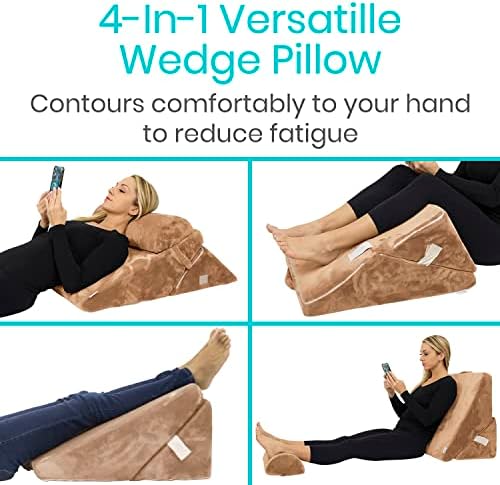 Xtra-Comfort Bed Wedge Pillow - 3 in 1 Folding Support System