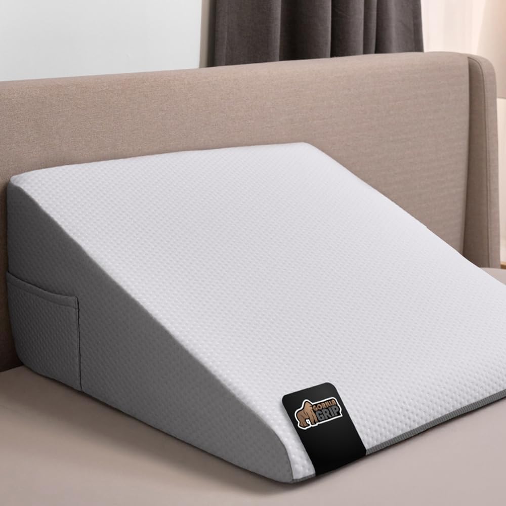 GORILLA GRIP Bed Wedge Pillow for Sleeping