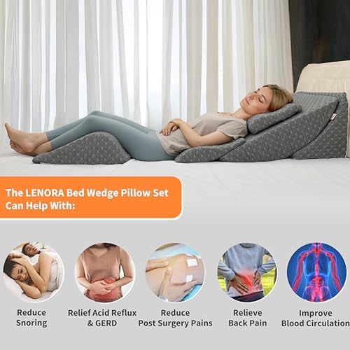 Lenora Adjustable Orthopedic Wedge Pillow Set