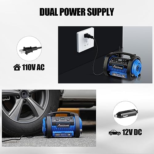 Avid Power Tire Inflator ACDC Portable Air Compressor