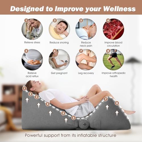 Portabuddy Inflatable Wedge Pillow - 0-90 Adjustable