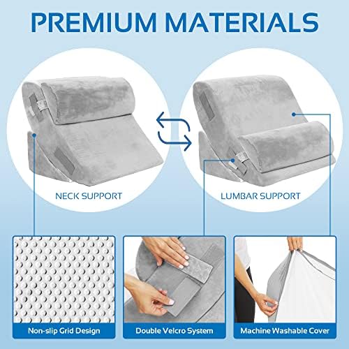 AllSett Health 4 PC Bed Wedge Pillow Set