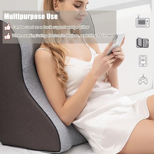 RENLXFI Breathable Incline Pillow for Acid Reflux and Back Support