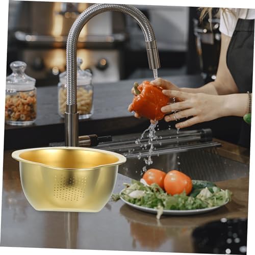 Hoement Stainless Steel Colander with Fine Mesh Drain Basket for Kitchen Use